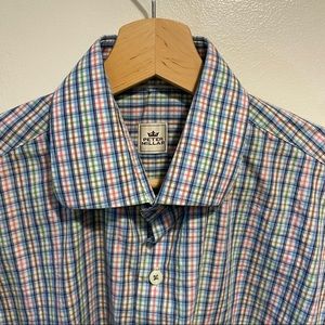 Peter Millar Long Sleeve Button Up Plaid Shirt Men’s Medium.